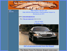 Tablet Screenshot of 1stdenverlimo.com